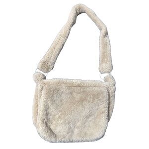 Beige Faux Fur Lolita Jade Kawaii Coquette Retro Y2K Style Crossbody Bag Purse